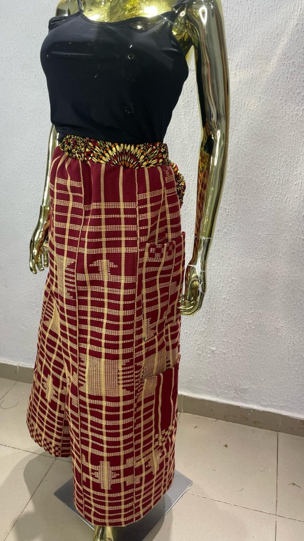 African Print Wide-Leg Culottes