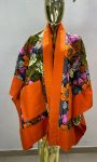 Bold Bloom Kimono Jacket – Floral & Orange Statement Wear
