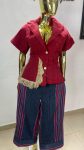Bold Crimson Fringe Set