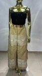Elegant Beige Striped Pant Set