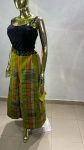 Patchwork Checkered Wide-Leg Trousers