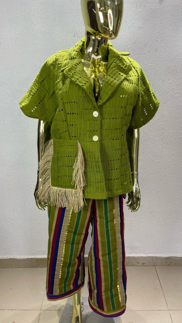 Vibrant Striped Fringe Set