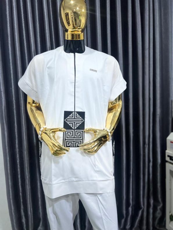 Monarch White Luxe Set with Tribal Accent