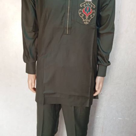 Regal Heritage Men's Traditional Two-Piece Set – Deep Green