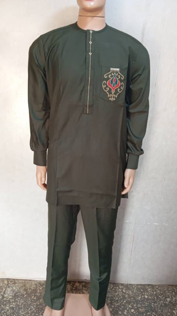 Regal Heritage Men’s Traditional Two-Piece Set – Deep Green