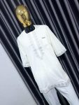 Regal Ivory Embroidered Kaftan Set