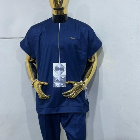 Royal Blue Senator Wear – White Embroidery Edition